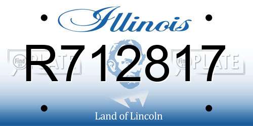 R712817 Illinois License Plate