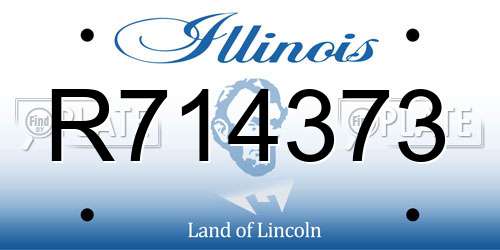 R714373 Illinois License Plate