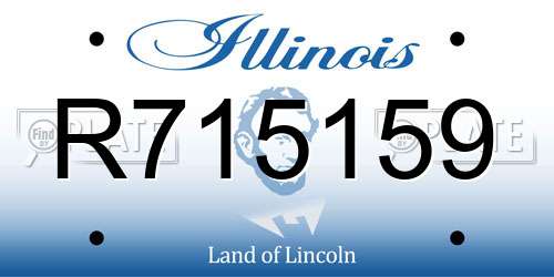 R715159 Illinois License Plate
