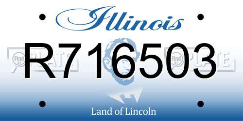 R716503 Illinois License Plate