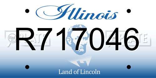 R717046 Illinois License Plate