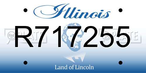 R717255 Illinois License Plate