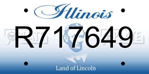 R717649 Illinois License Plate