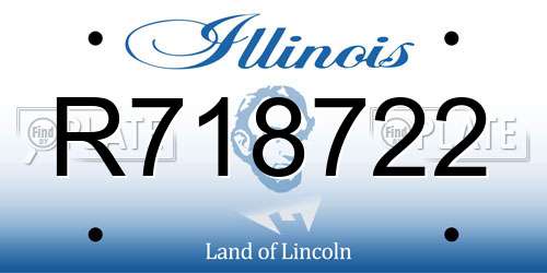 R718722 Illinois License Plate