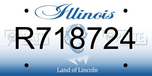R718724 Illinois License Plate