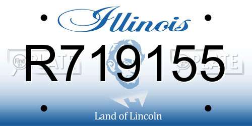 R719155 Illinois License Plate