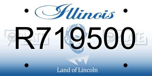R719500 Illinois License Plate