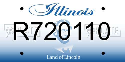 R720110 Illinois License Plate