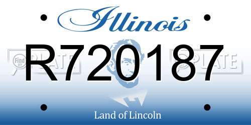 R720187 Illinois License Plate