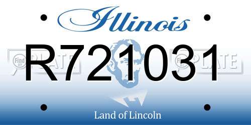 R721031 Illinois License Plate
