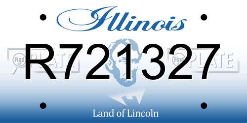 R721327 Illinois License Plate