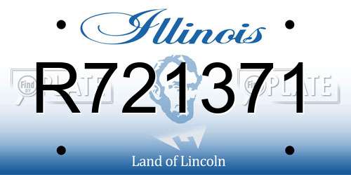 R721371 Illinois License Plate
