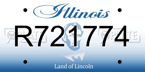 R721774 Illinois License Plate
