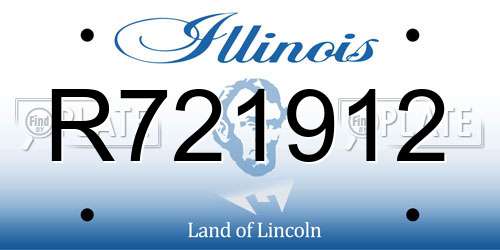 R721912 Illinois License Plate