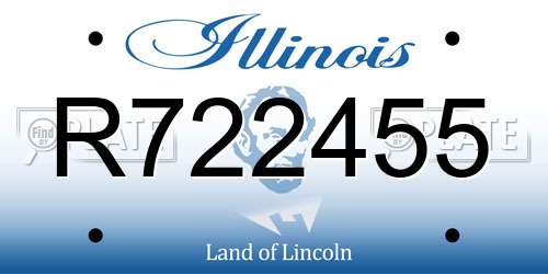 R722455 Illinois License Plate