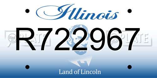 R722967 Illinois License Plate