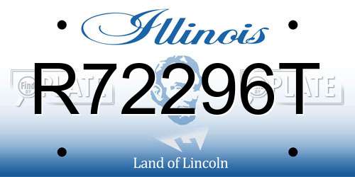 R72296T Illinois License Plate