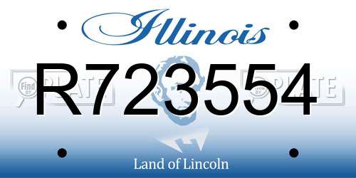 R723554 Illinois License Plate