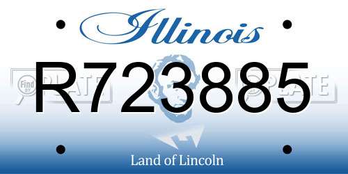 R723885 Illinois License Plate