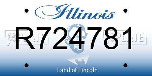 R724781 Illinois License Plate