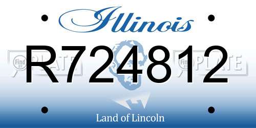 R724812 Illinois License Plate