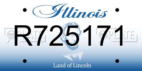 R725171 Illinois License Plate