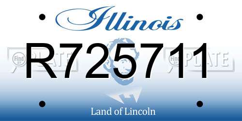 R725711 Illinois License Plate