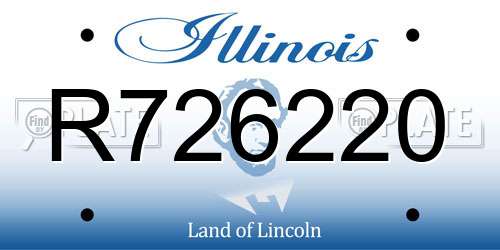R726220 Illinois License Plate