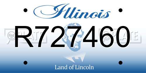 R727460 Illinois License Plate