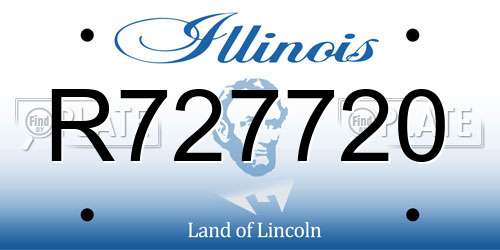 R727720 Illinois License Plate