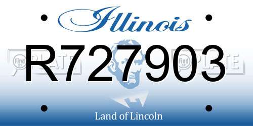 R727903 Illinois License Plate