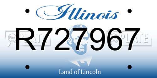 R727967 Illinois License Plate