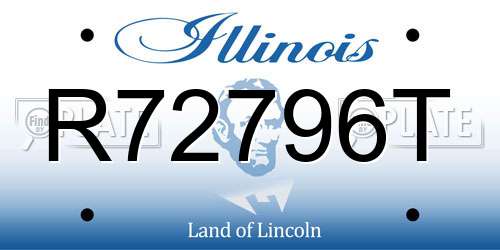R72796T Illinois License Plate