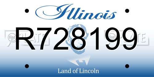R728199 Illinois License Plate