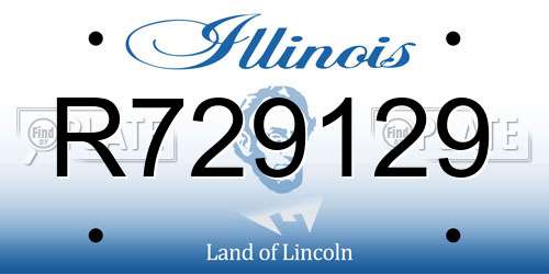 R729129 Illinois License Plate