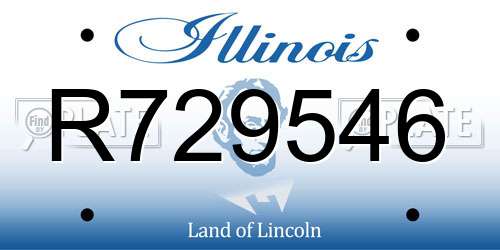 R729546 Illinois License Plate