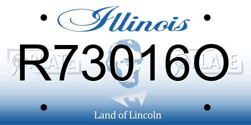 R73016O Illinois License Plate