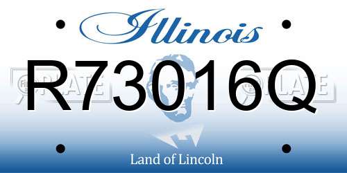 R73016Q Illinois License Plate