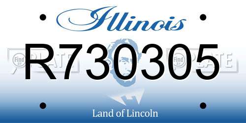 R730305 Illinois License Plate