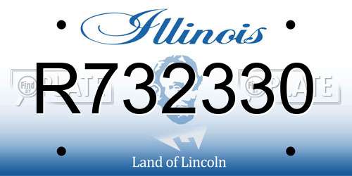 R732330 Illinois License Plate