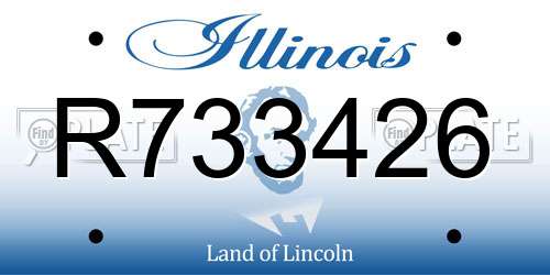R733426 Illinois License Plate