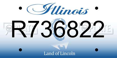 R736822 Illinois License Plate