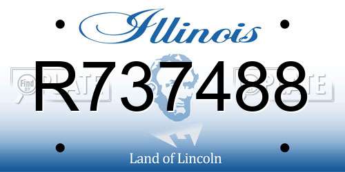 R737488 Illinois License Plate