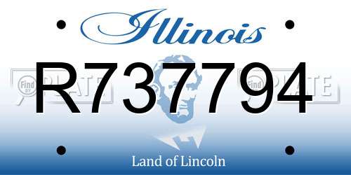 R737794 Illinois License Plate