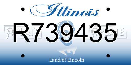 R739435 Illinois License Plate