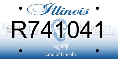 R741041 Illinois License Plate