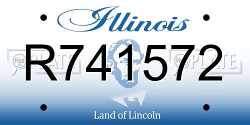 R741572 Illinois License Plate