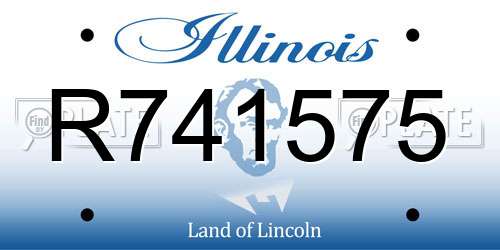 R741575 Illinois License Plate