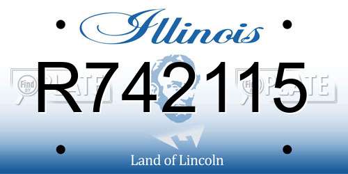 R742115 Illinois License Plate