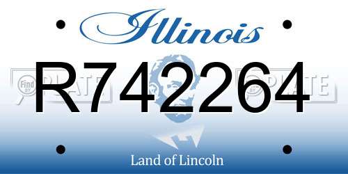 R742264 Illinois License Plate